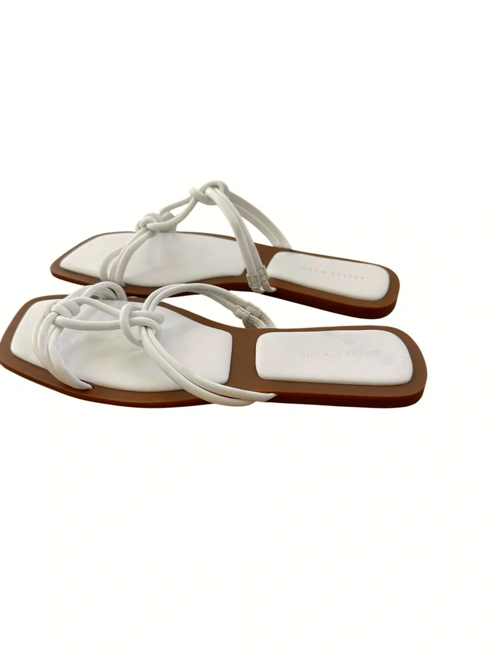 Azalea Wang White Knotted Sandals